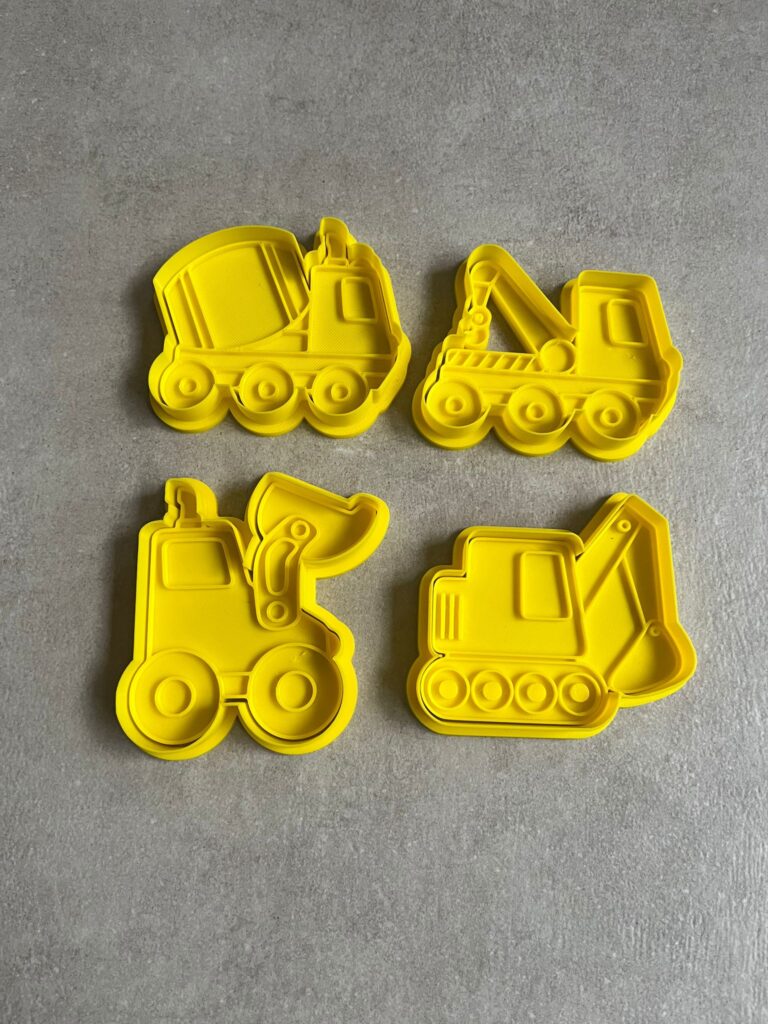 Bouwvoertuigen Koekjesvormen – Stoere Bouwplaats Set 🚜