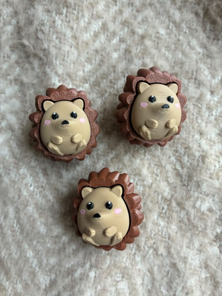 Egel Clickers – Schattige 3D Geprinte Fidget Egeltjes | Set van 3, 5 of 10 🦔